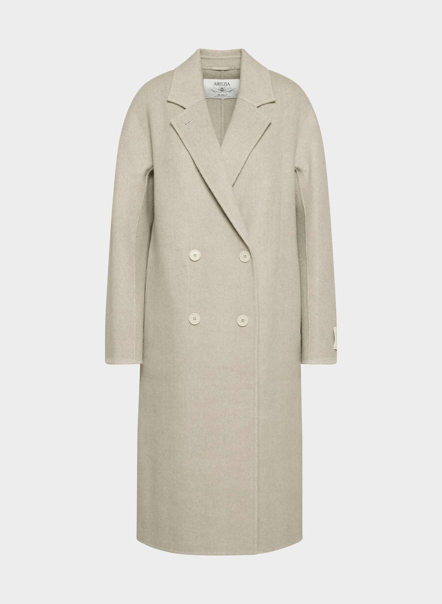 palton dublu the slouch - luxe rewool kent hrgbn tan kmp