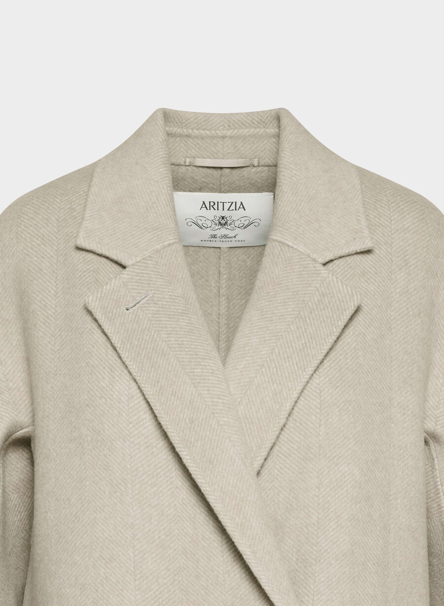 palton dublu the slouch - luxe rewool kent hrgbn tan kmp
