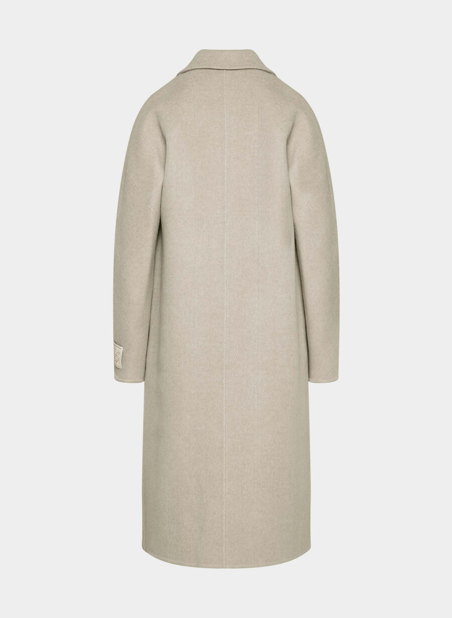 palton dublu the slouch - luxe rewool kent hrgbn tan kmp