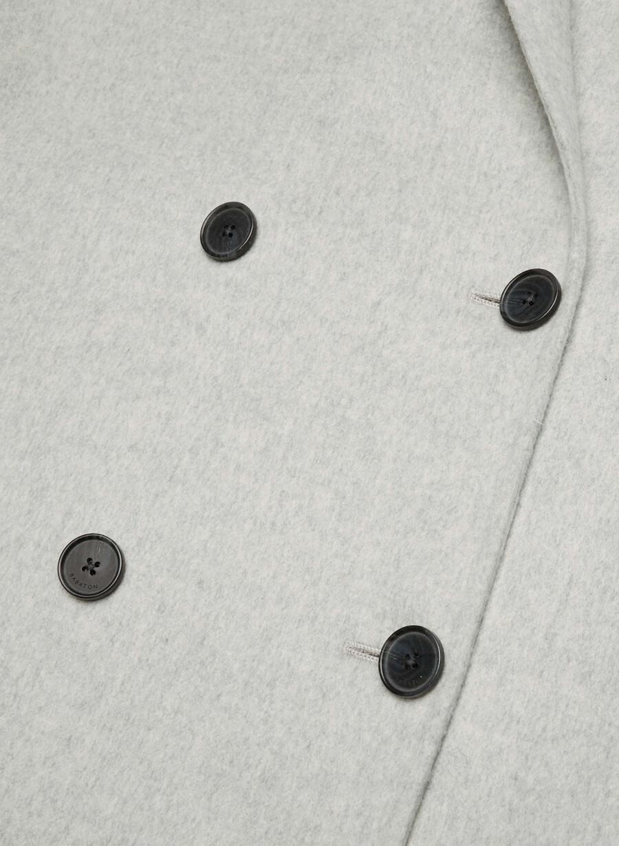 palton dublu the slouch - luxe rewool gri deschis heather