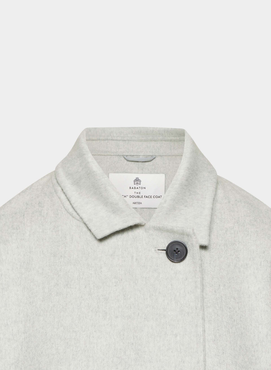palton dublu the slouch - luxe rewool gri deschis heather