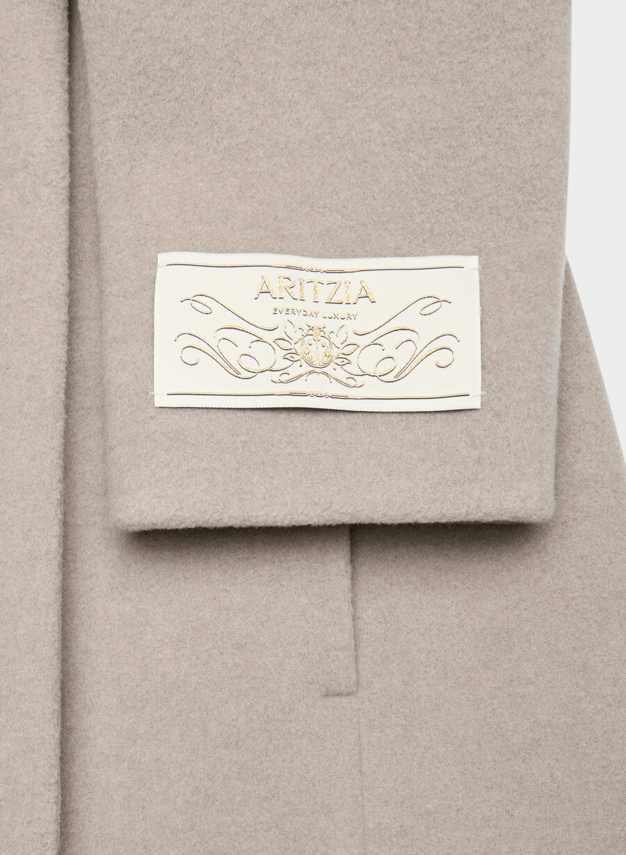 paltonul connor - lână moale cașmir culoare heather warm taupe