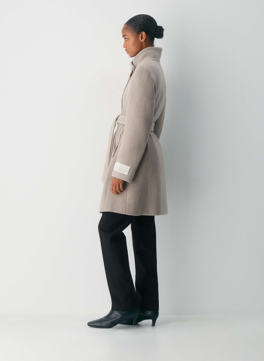 paltonul connor - lână moale cașmir culoare heather warm taupe