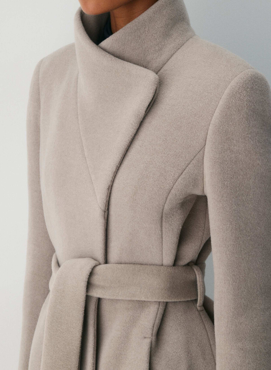 paltonul connor - lână moale cașmir culoare heather warm taupe