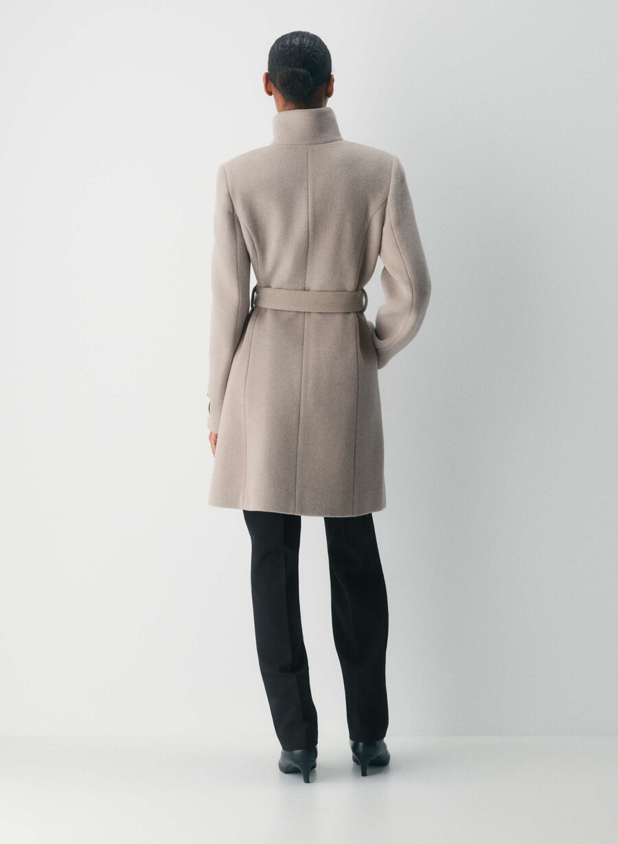 paltonul connor - lână moale cașmir culoare heather warm taupe