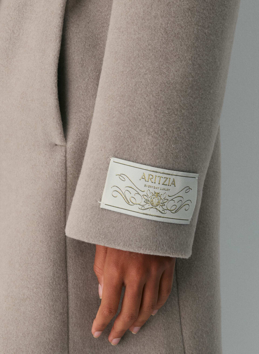 paltonul connor - lână moale cașmir culoare heather warm taupe