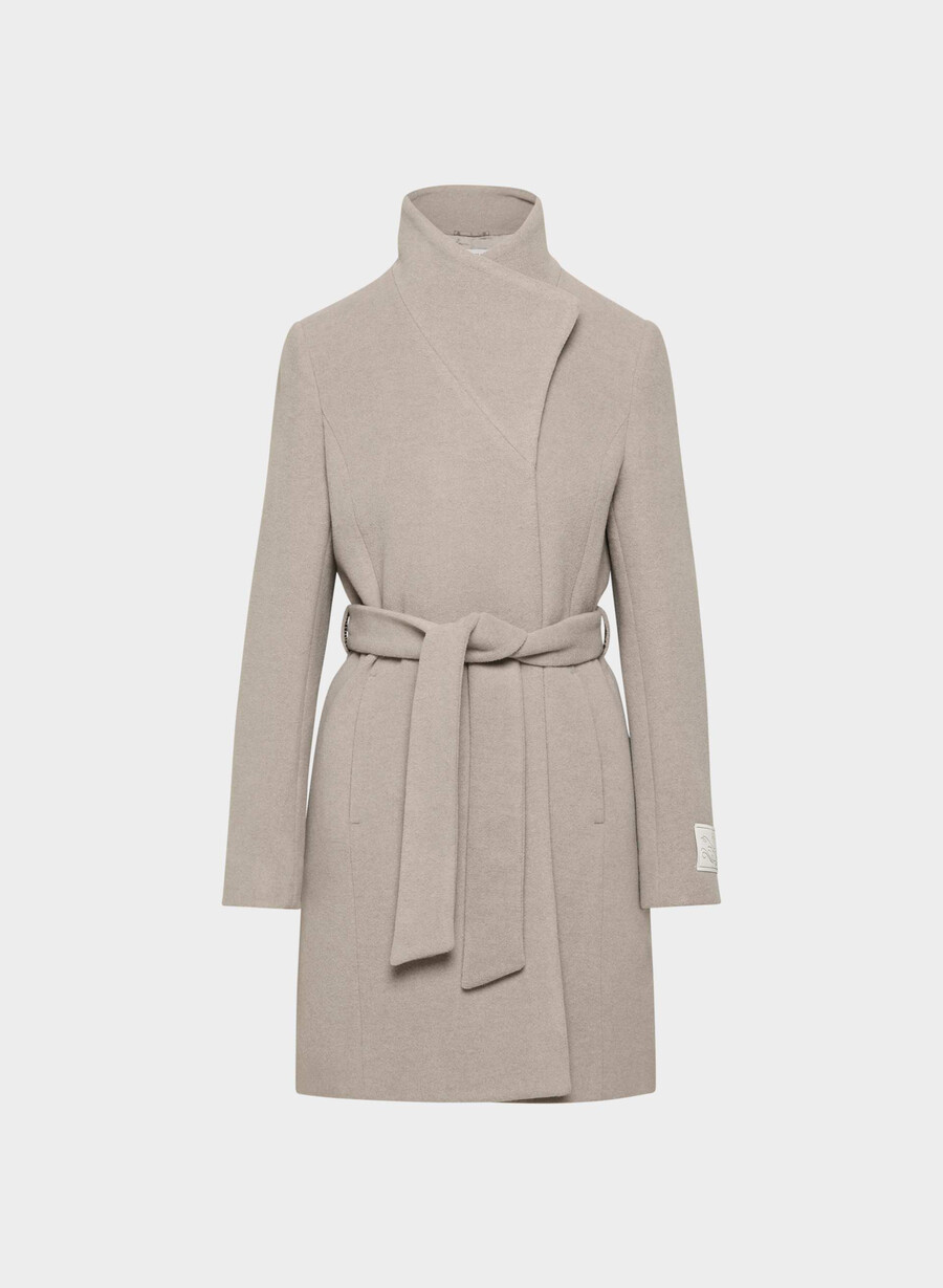 paltonul connor - lână moale cașmir culoare heather warm taupe