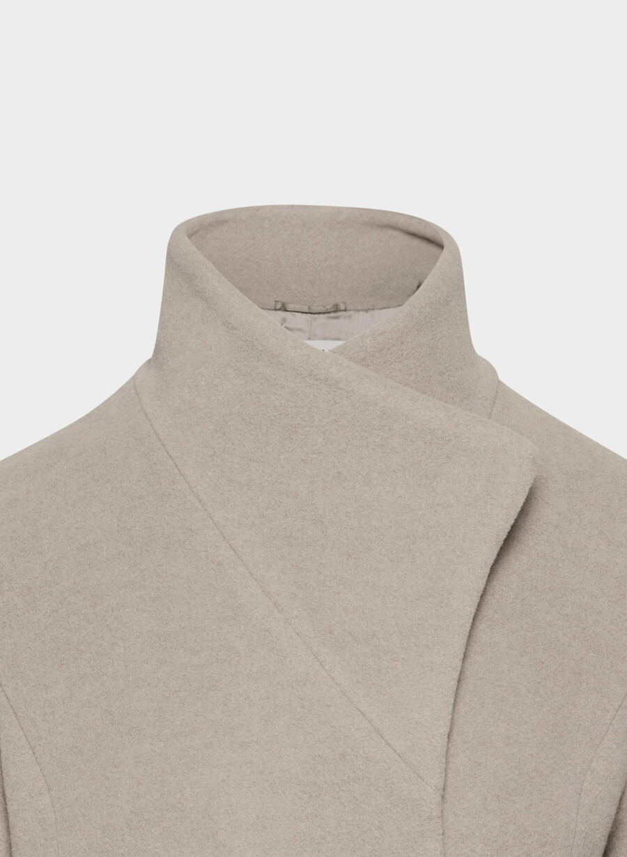 paltonul connor - lână moale cașmir culoare heather warm taupe