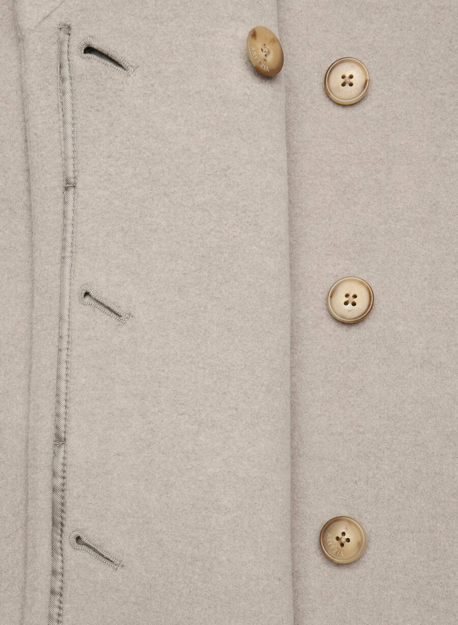 paltonul connor - lână moale cașmir culoare heather warm taupe