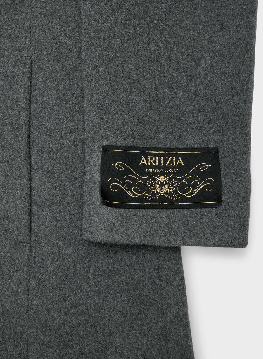 paltonul connor - lână moale cașmir culoare heather charcoal