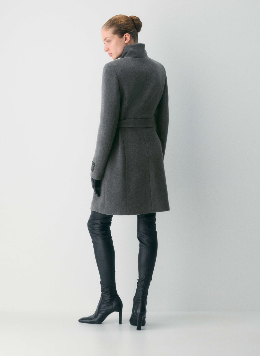 paltonul connor - lână moale cașmir culoare heather charcoal