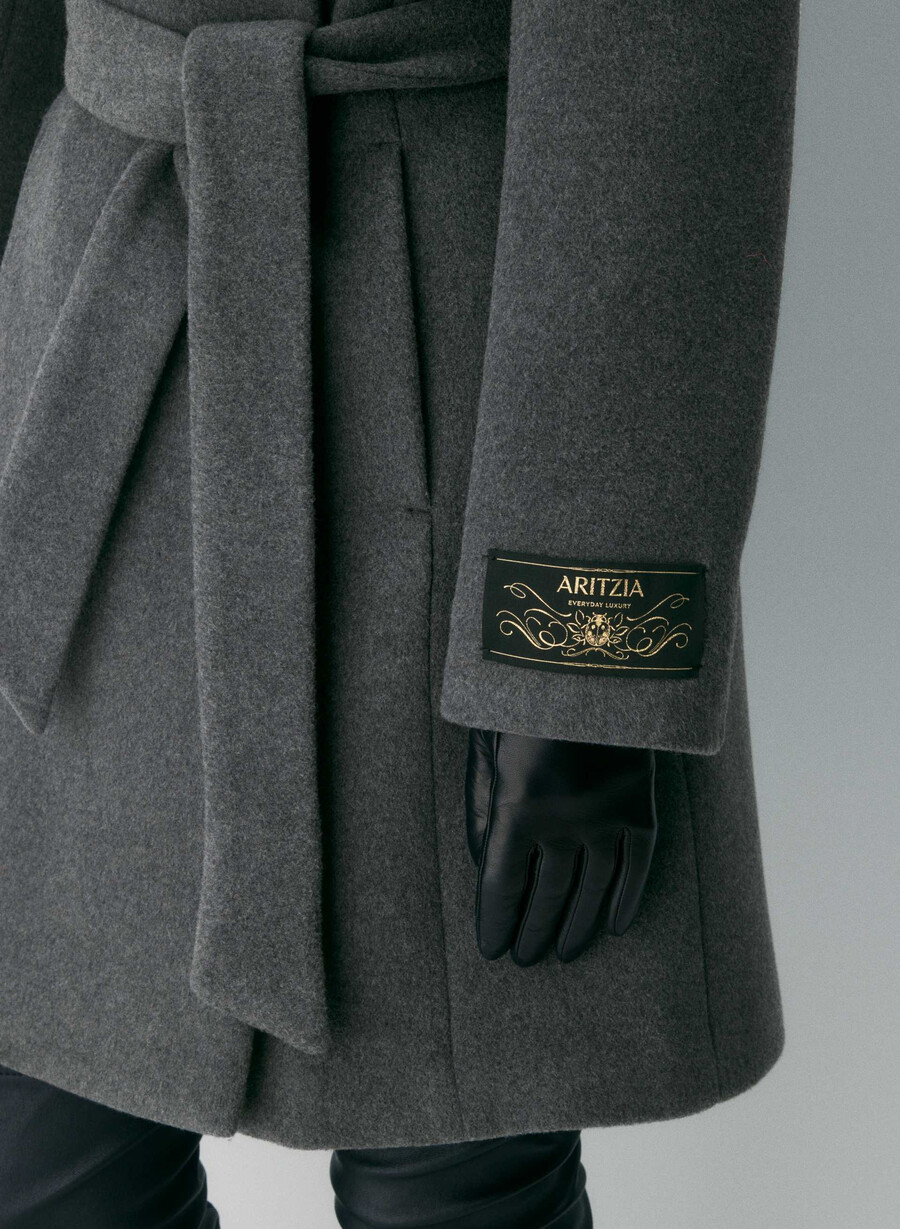 paltonul connor - lână moale cașmir culoare heather charcoal