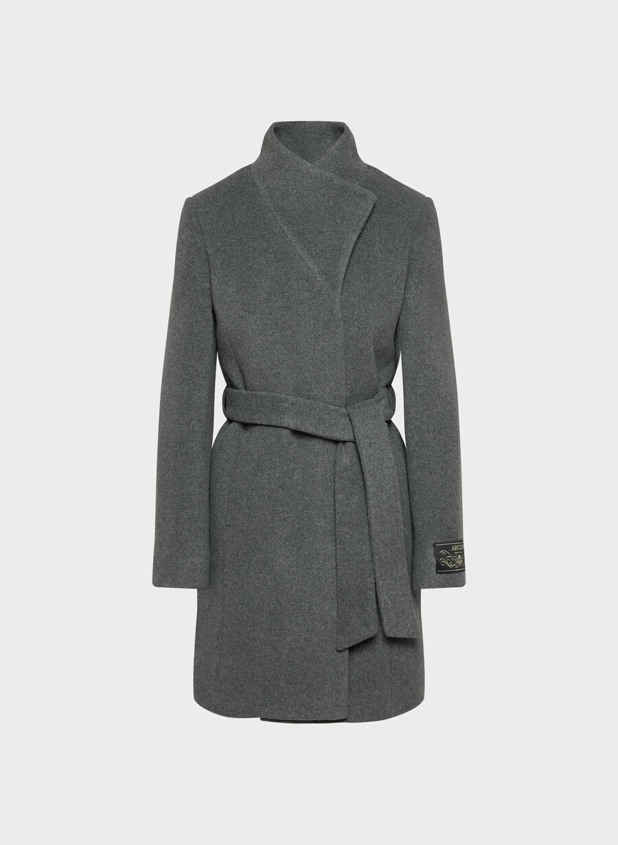 paltonul connor - lână moale cașmir culoare heather charcoal