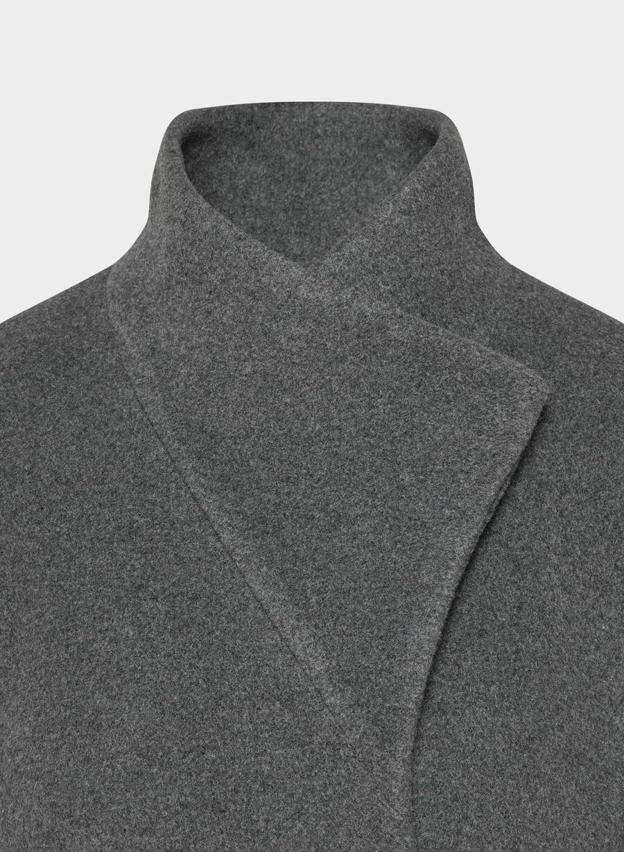 paltonul connor - lână moale cașmir culoare heather charcoal