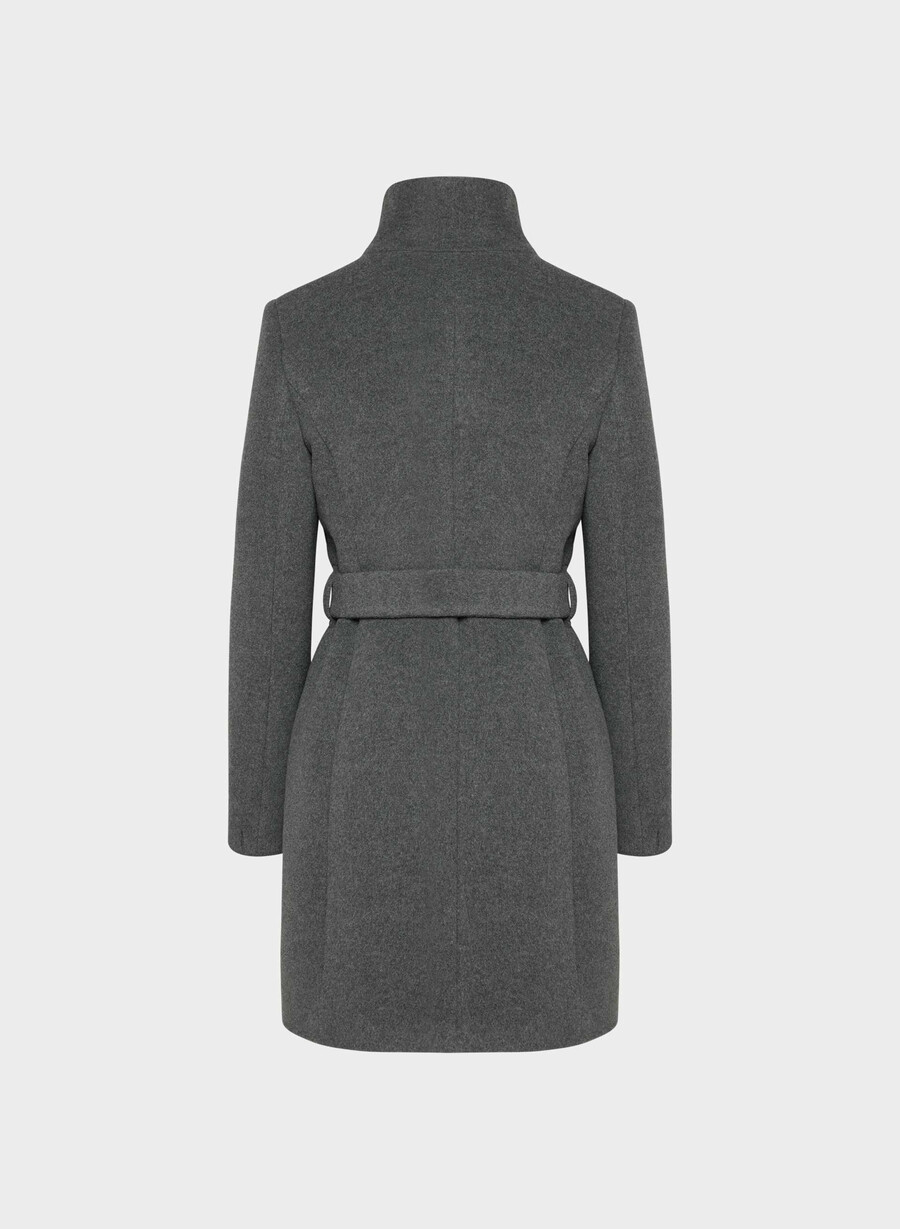 paltonul connor - lână moale cașmir culoare heather charcoal