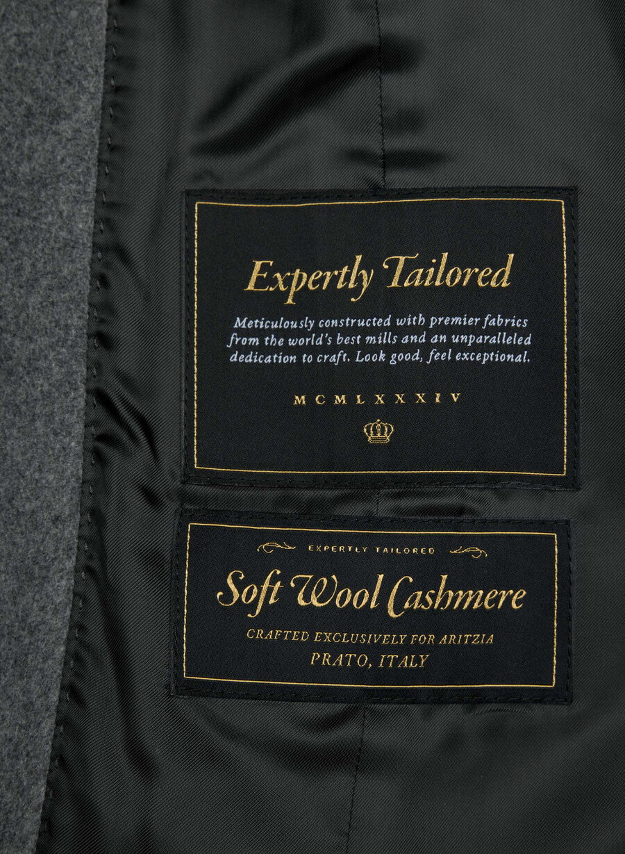 paltonul connor - lână moale cașmir culoare heather charcoal