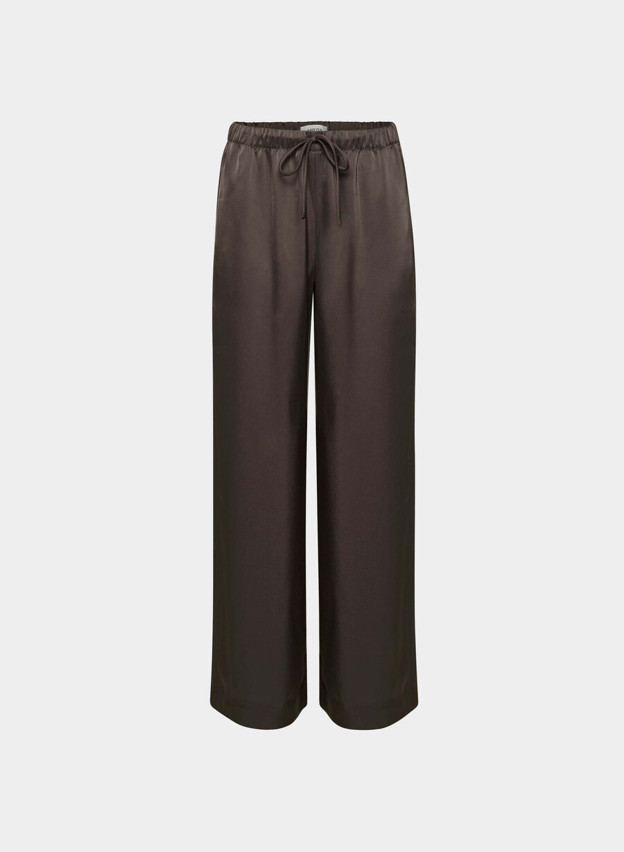 pantalonii lodge - satin maro mocha rich