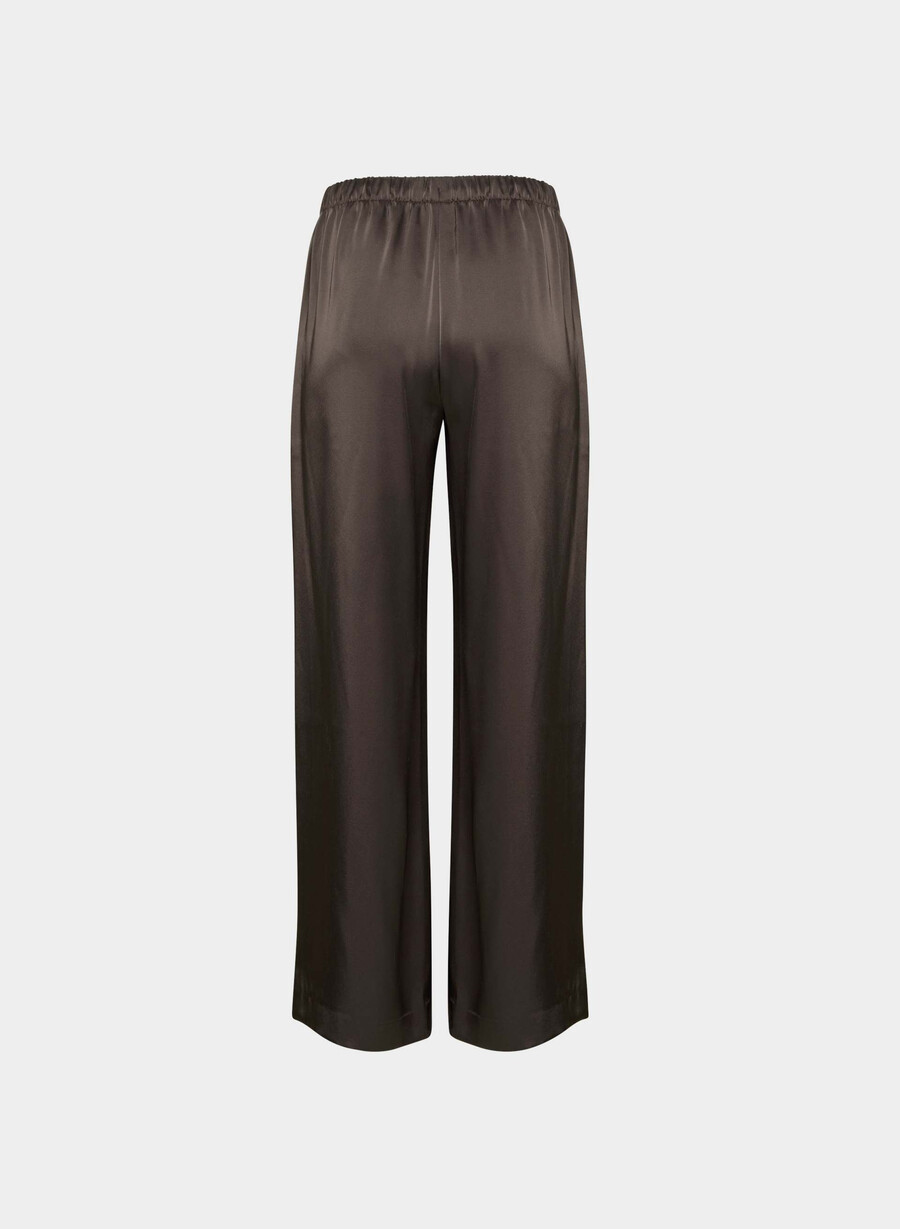 pantalonii lodge - satin maro mocha rich