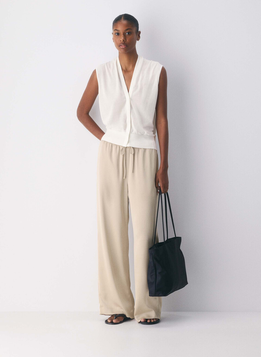 pantalonii lodge - satin marcona beige