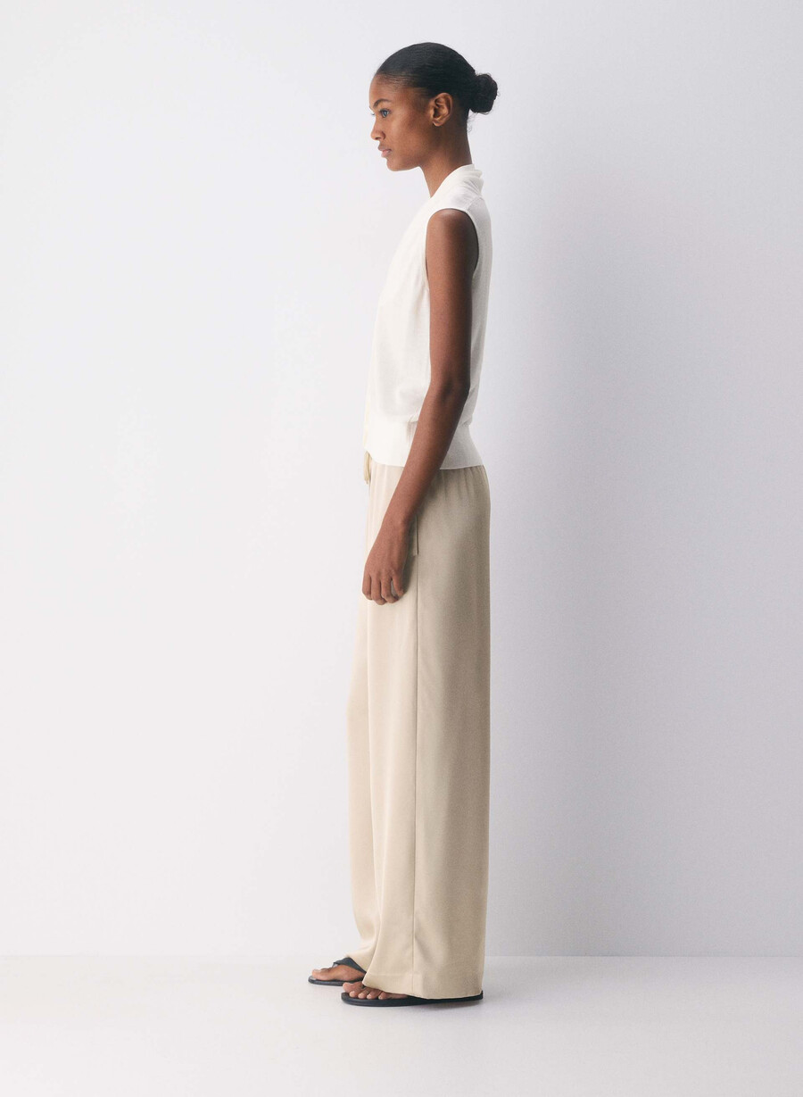 pantalonii lodge - satin marcona beige