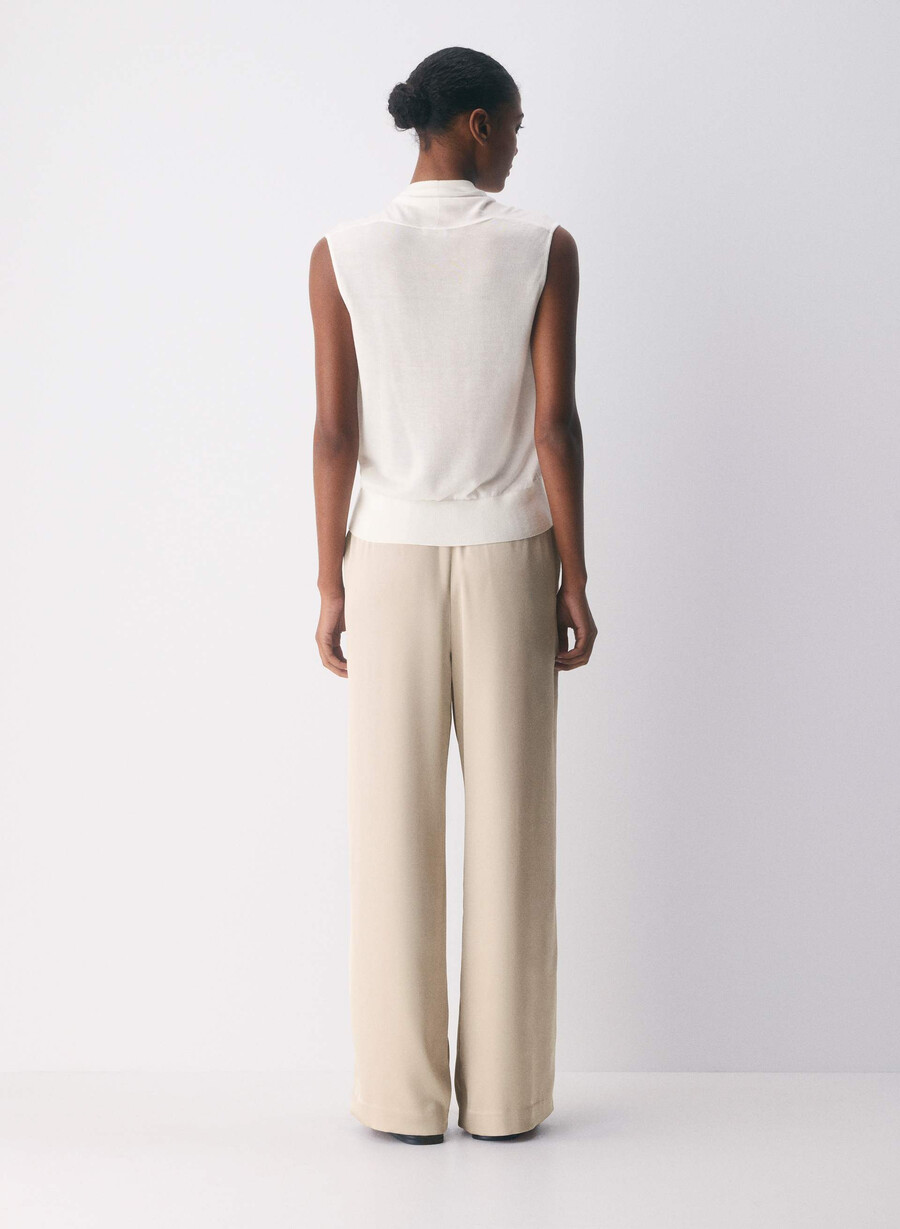 pantalonii lodge - satin marcona beige