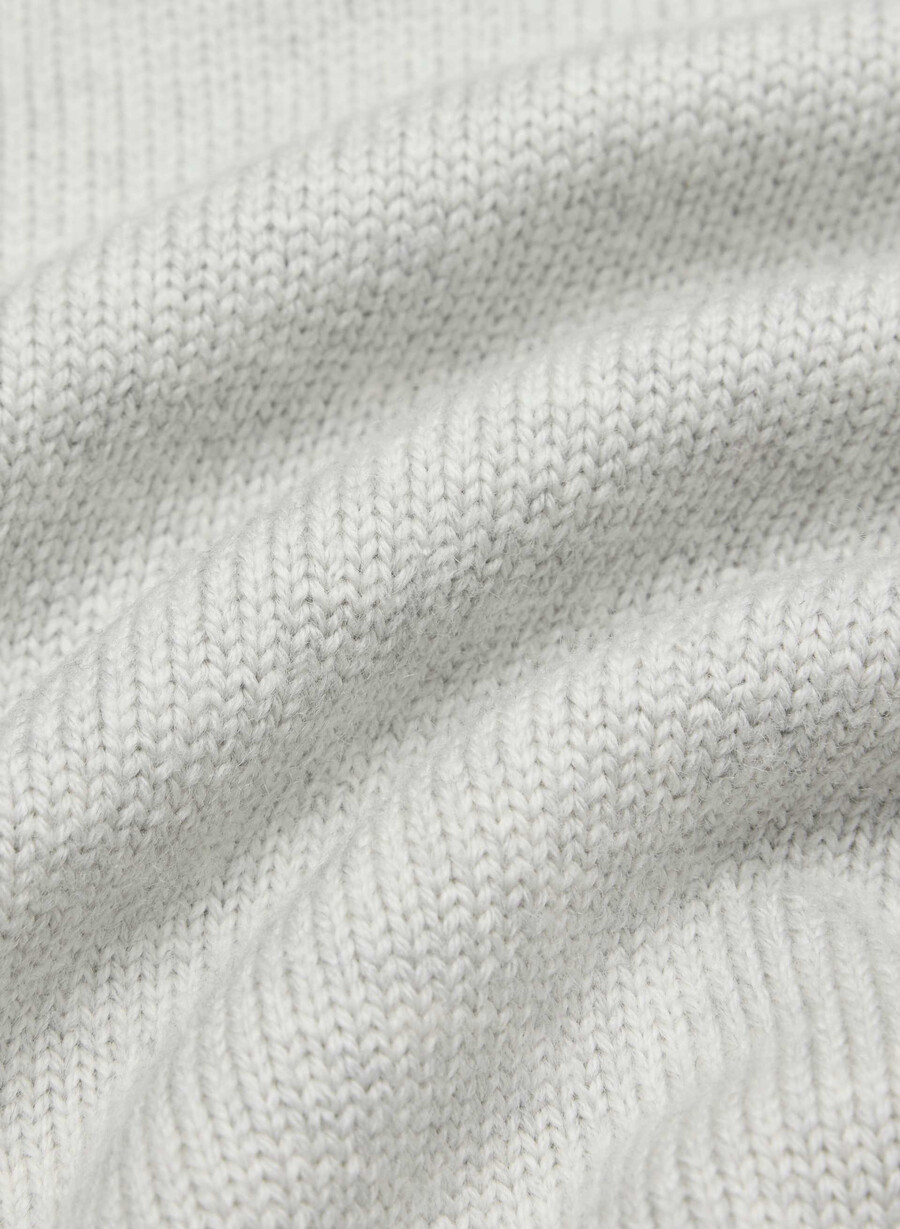 pulover esențial din lână merino heather carrara grey