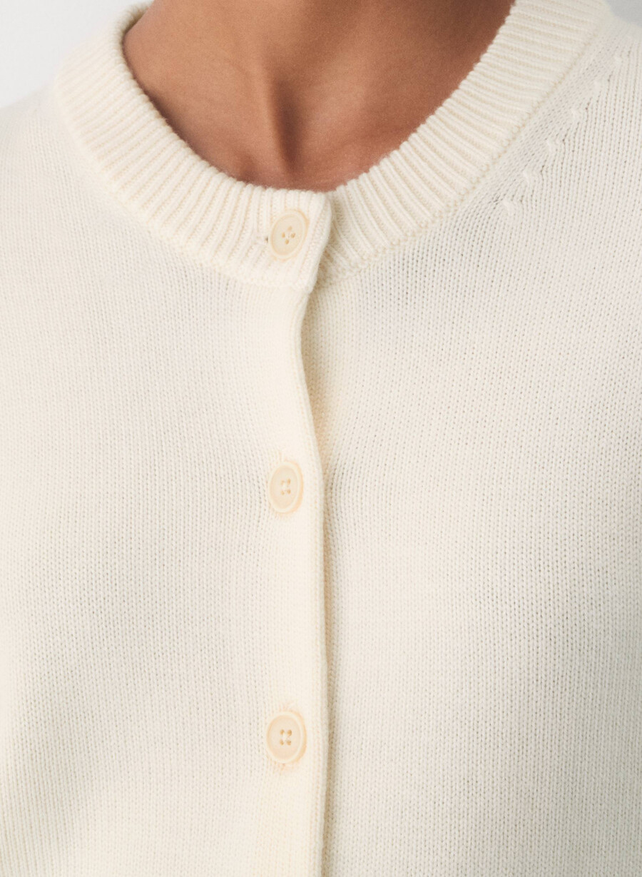 cardigan essential din lână merino negru
