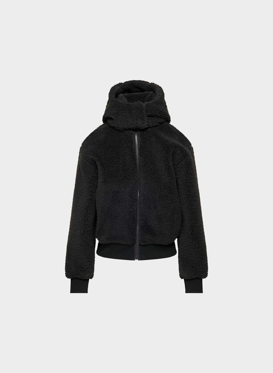 hanorac cu fermoar glacier negru