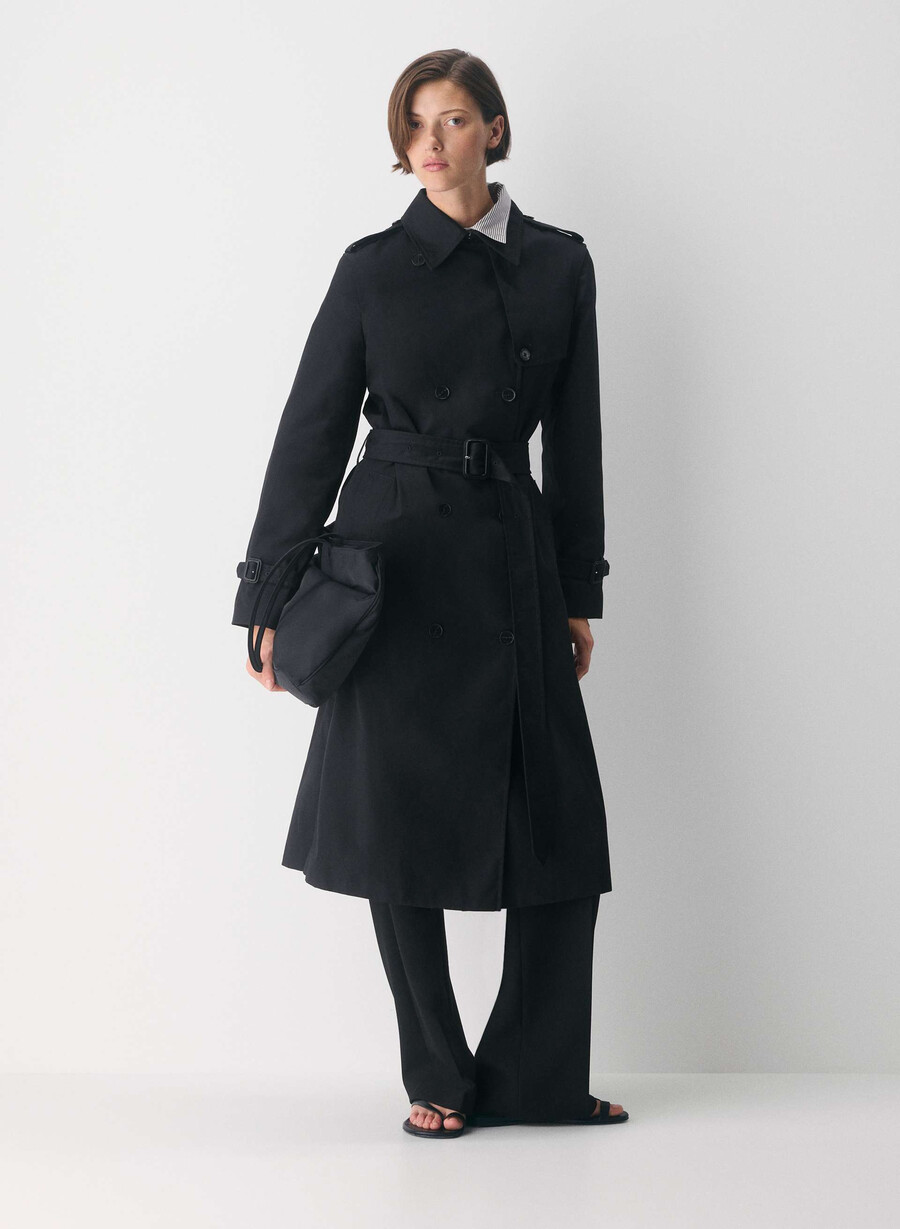 trench the finch - city twill negru