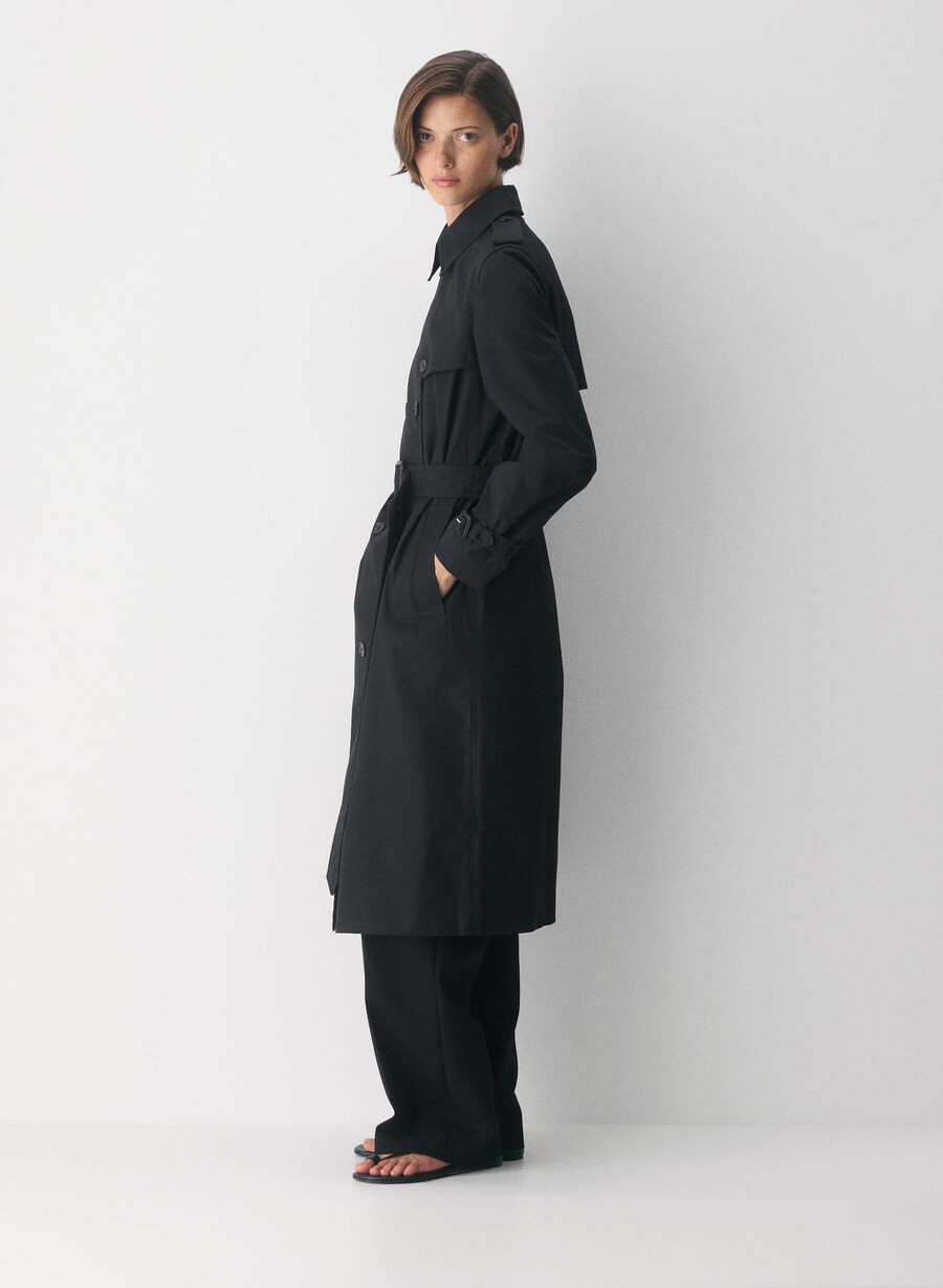 trench the finch - city twill negru
