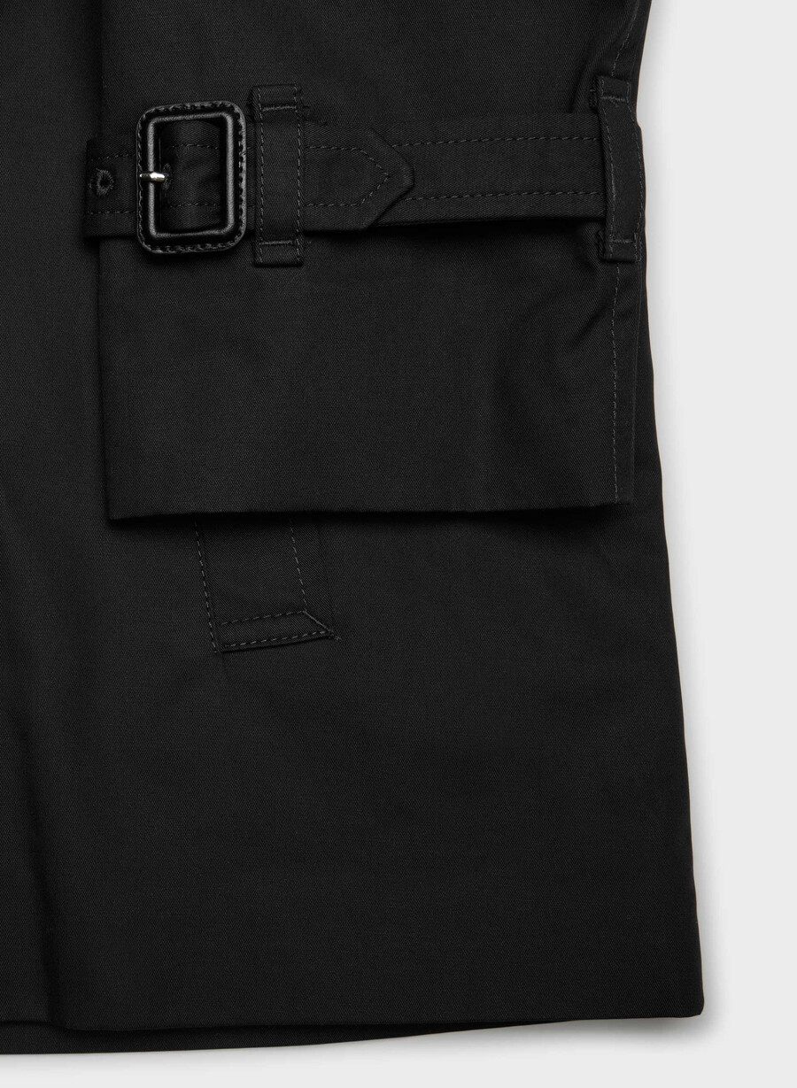 trench esquire - city twill negru