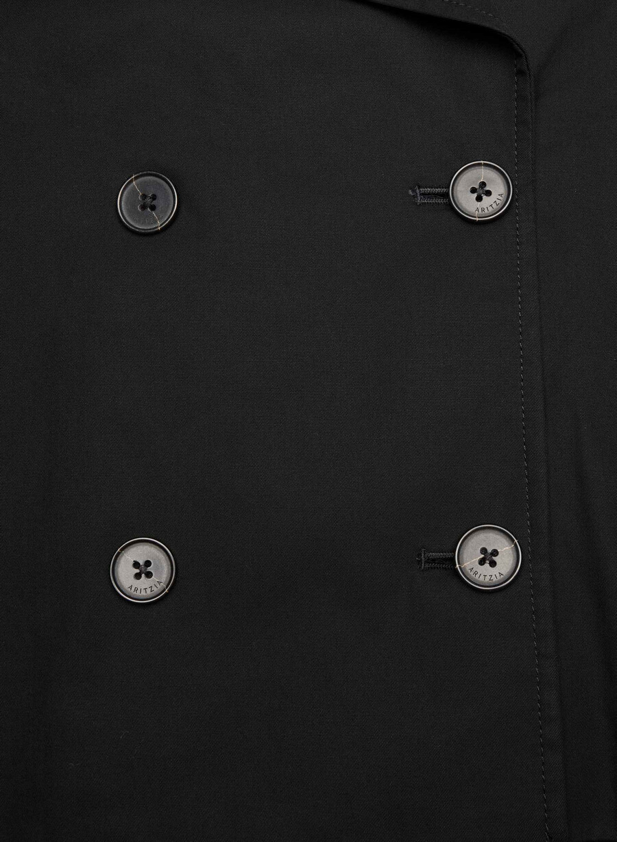trench esquire - city twill negru