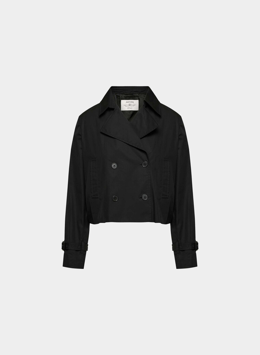 trench esquire - city twill negru