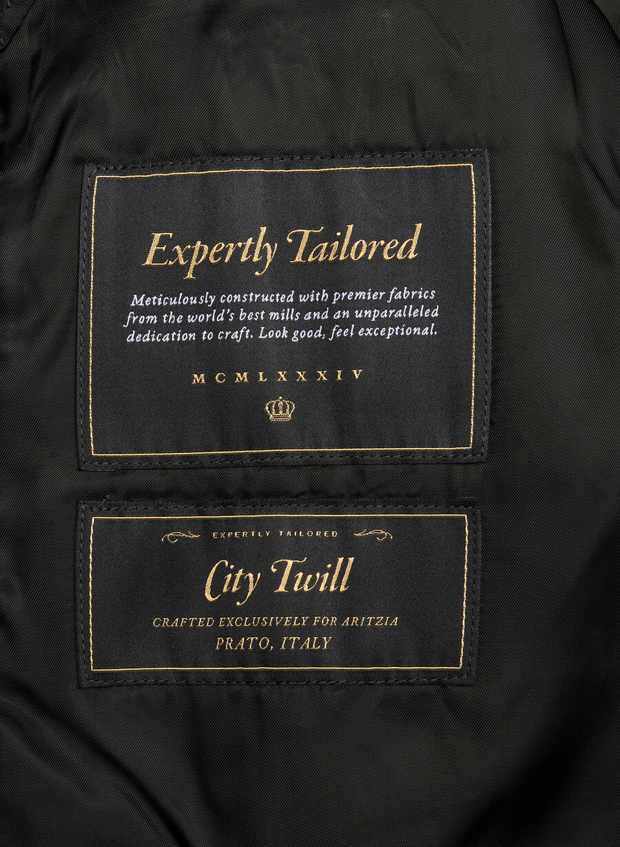 trench esquire - city twill negru