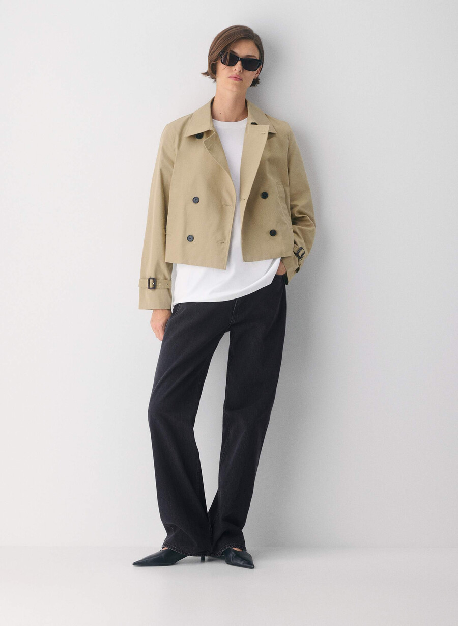 trench esquire - city twill wicker tar