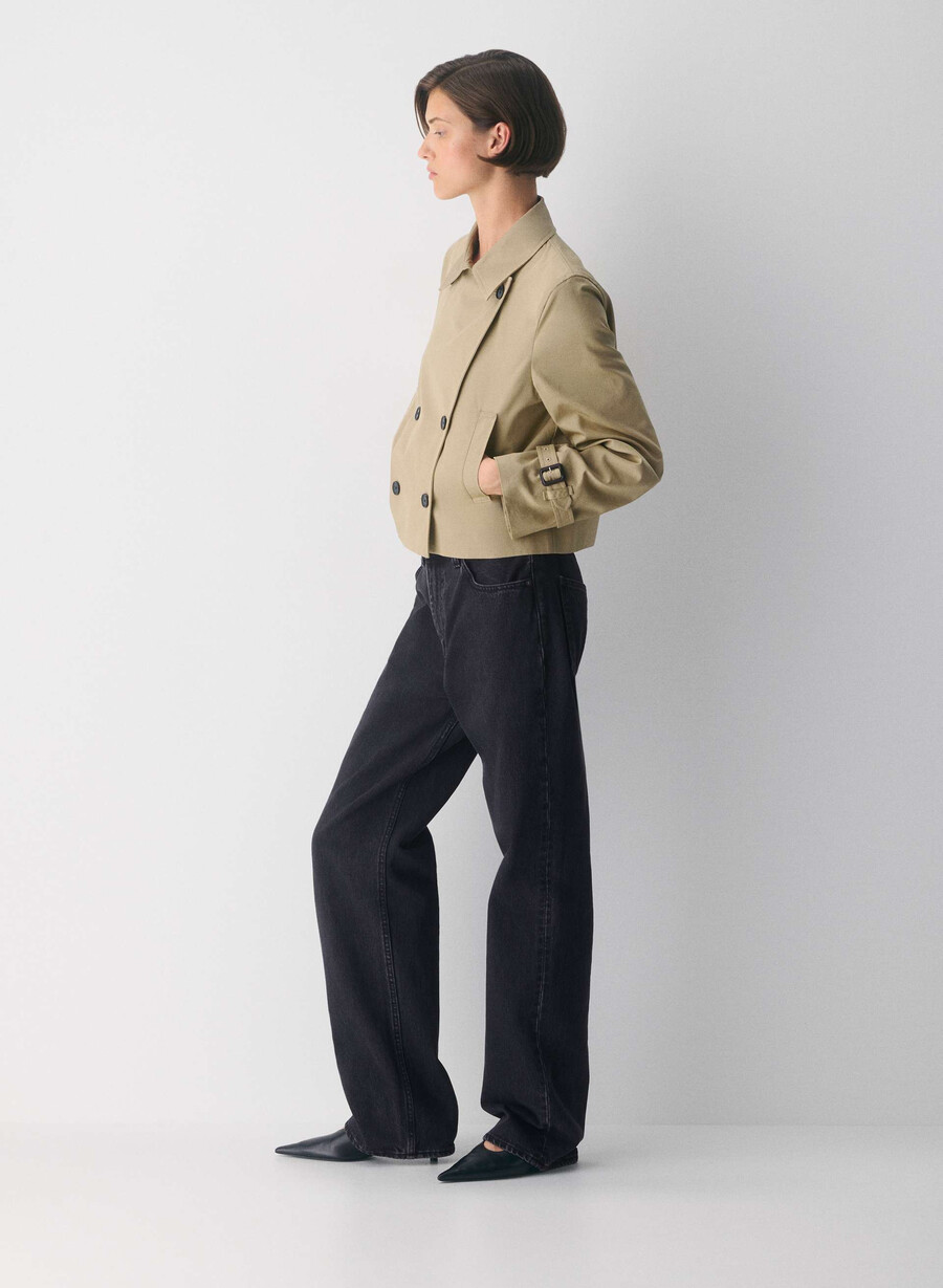 trench esquire - city twill wicker tar