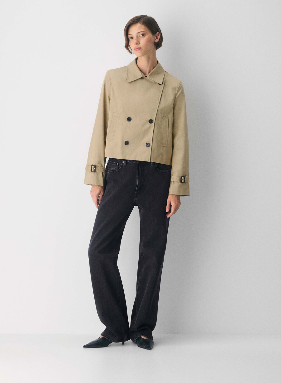 trench esquire - city twill wicker tar