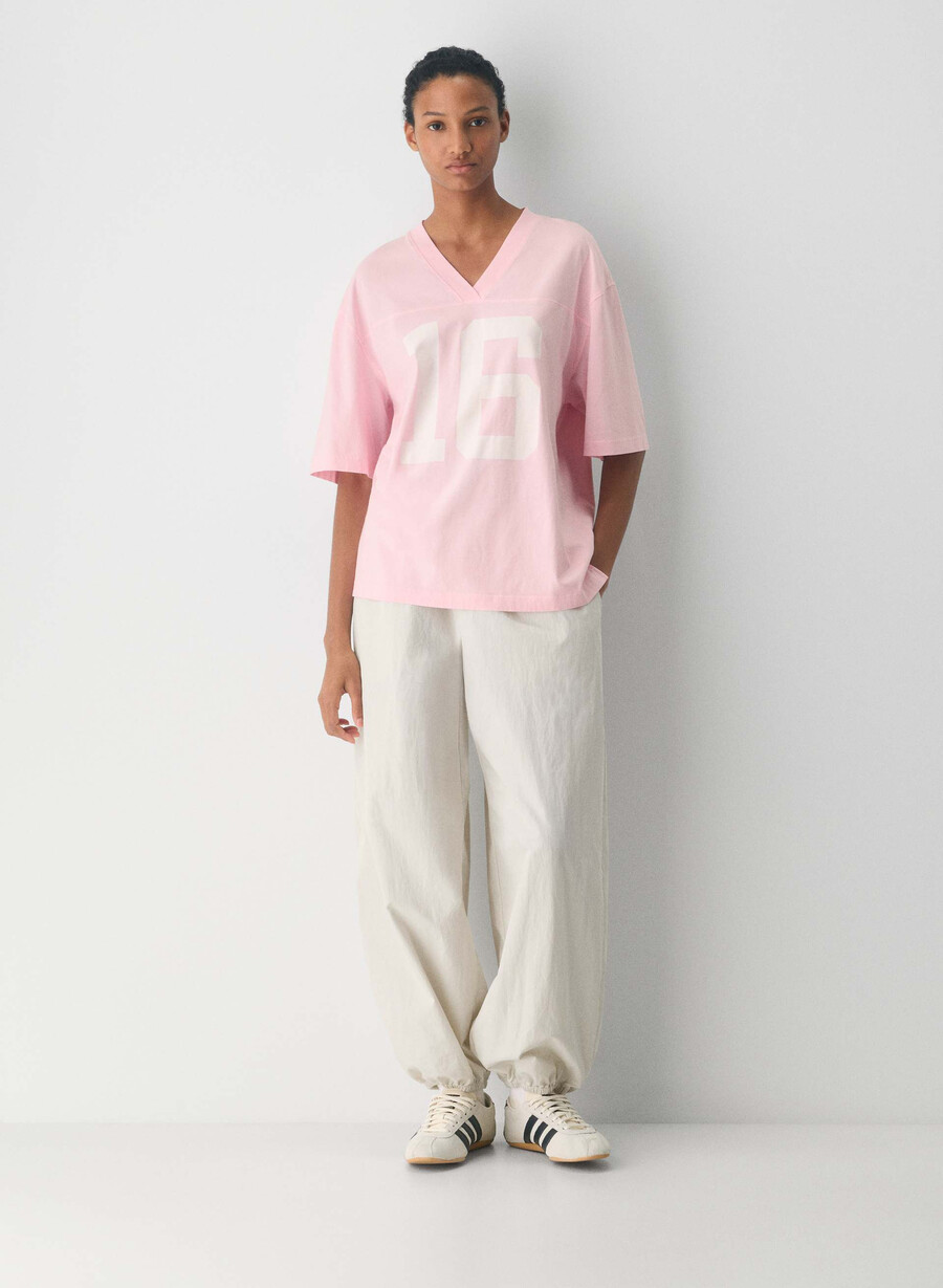 tricou soft feels clubhouse lvd-in vlla roz alb