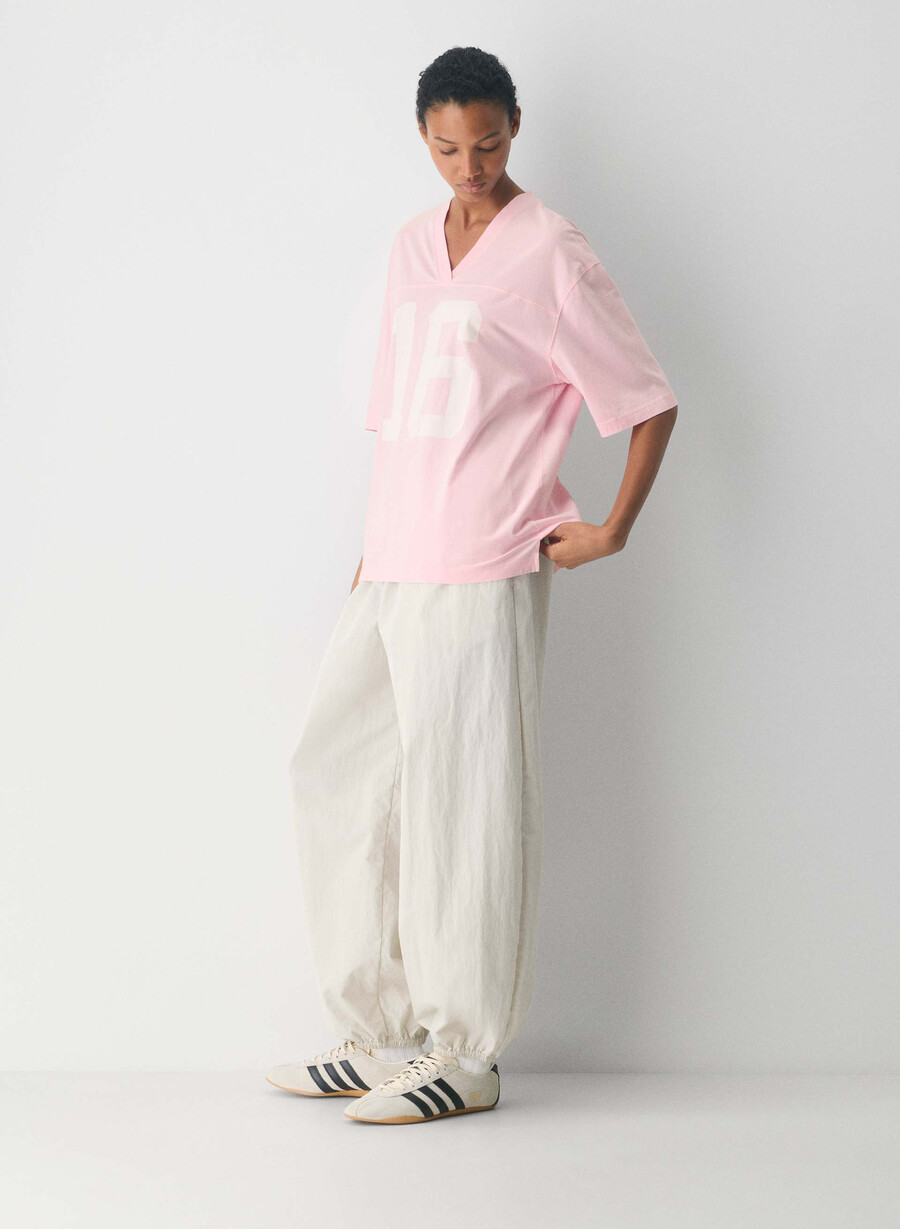 tricou soft feels clubhouse lvd-in vlla roz alb