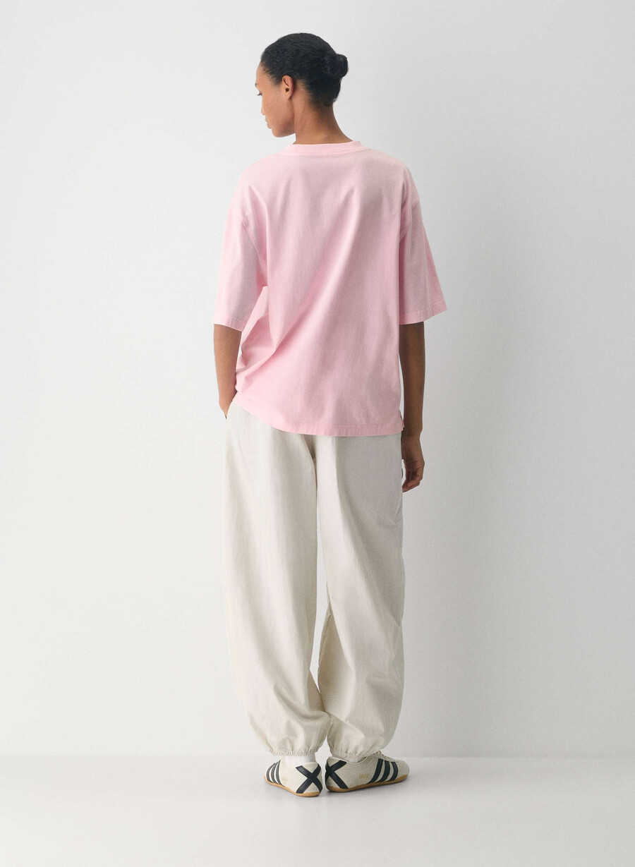 tricou soft feels clubhouse lvd-in vlla roz alb