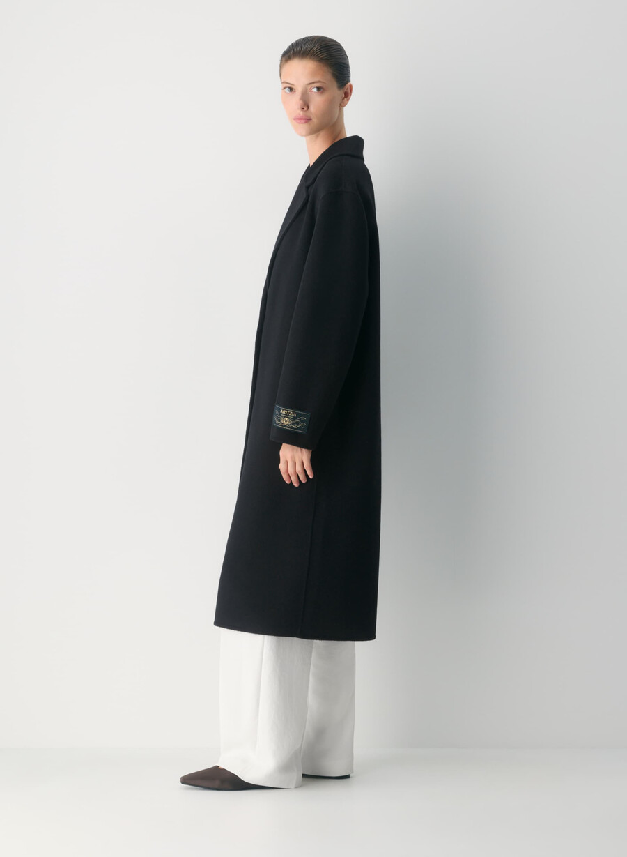 singura haină cu două fețe - luxe rewool black