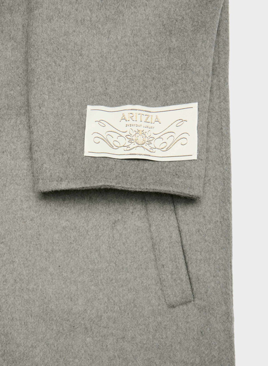 singurul palton cu două fețe - luxe rewool heather dark taupe