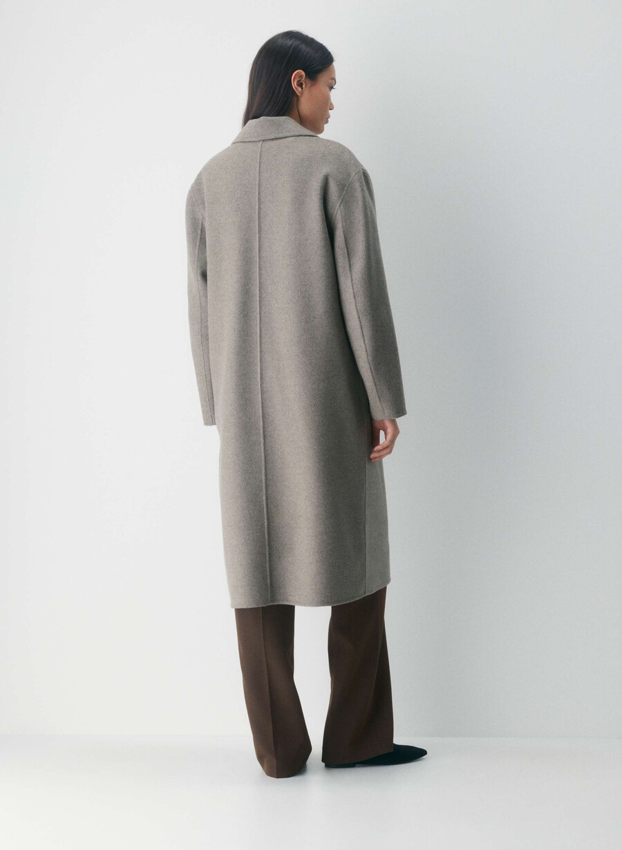 singurul palton cu două fețe - luxe rewool heather dark taupe