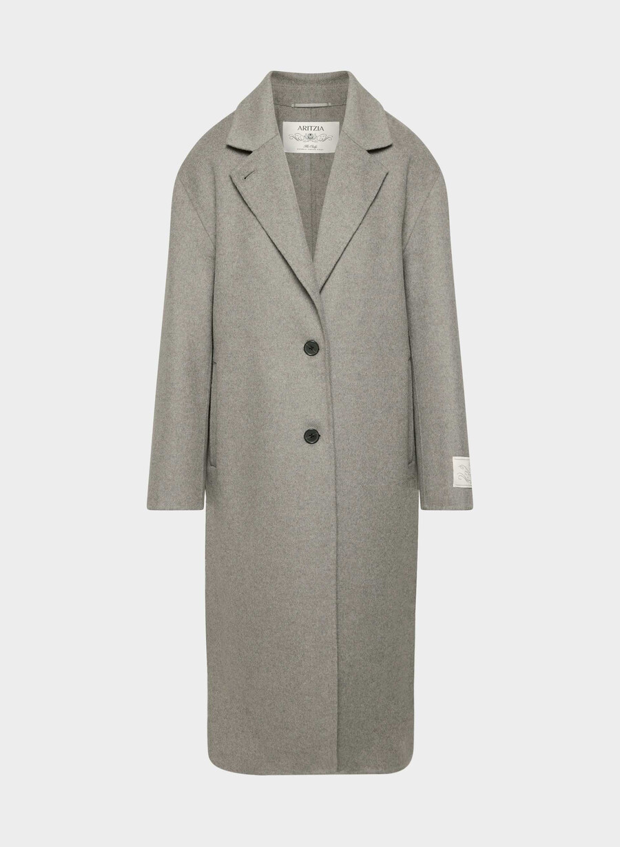 singurul palton cu două fețe - luxe rewool heather dark taupe