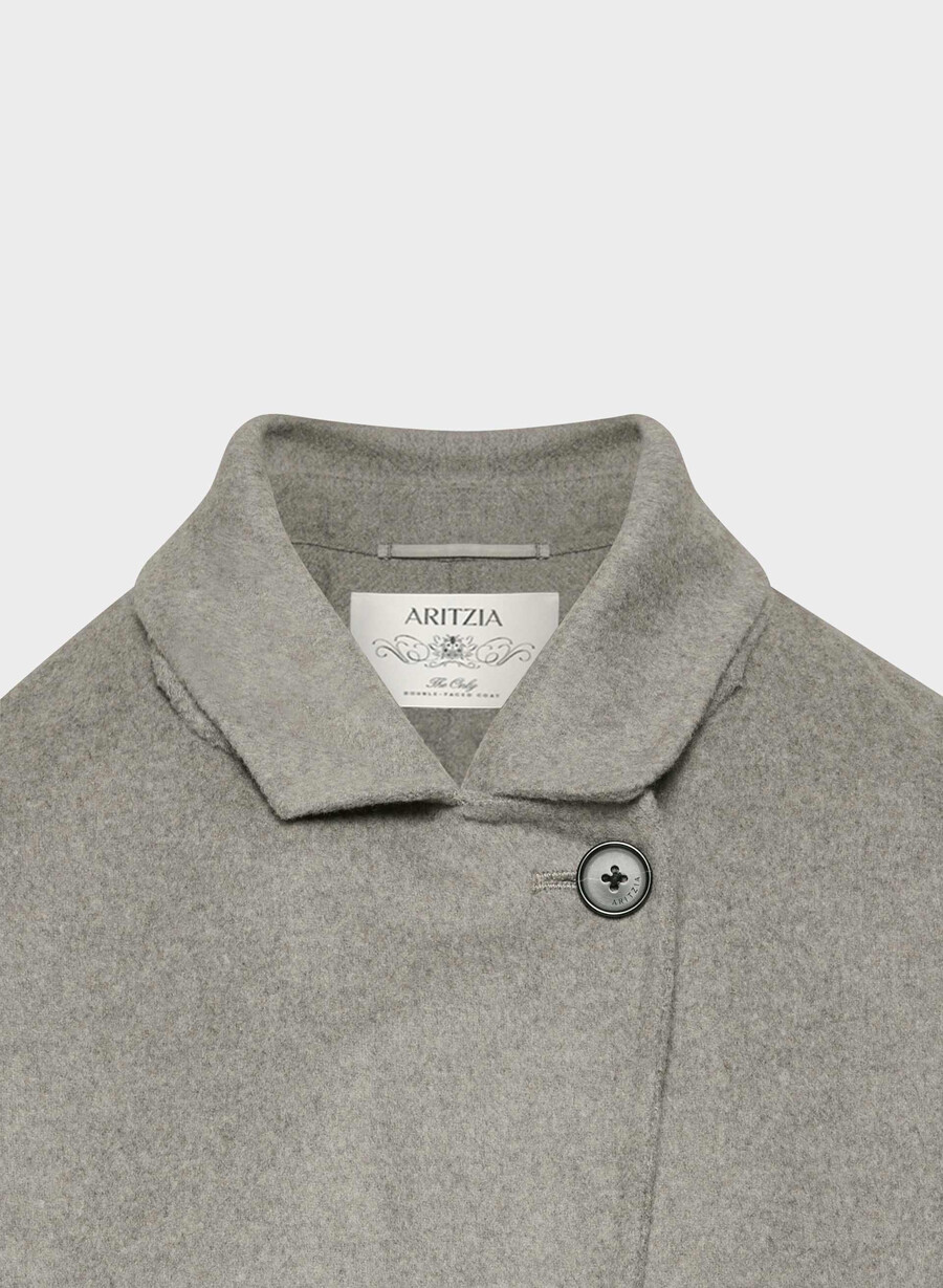 singurul palton cu două fețe - luxe rewool heather dark taupe