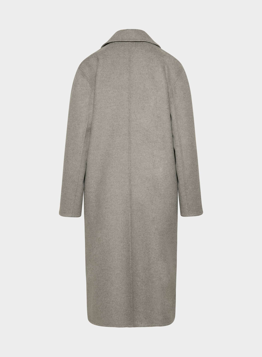 singurul palton cu două fețe - luxe rewool heather dark taupe