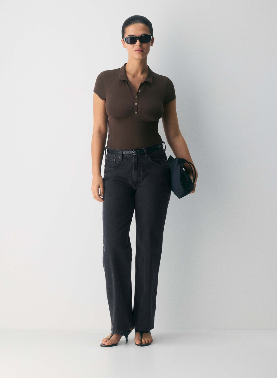 tricou polo original contour flyer maro mocha