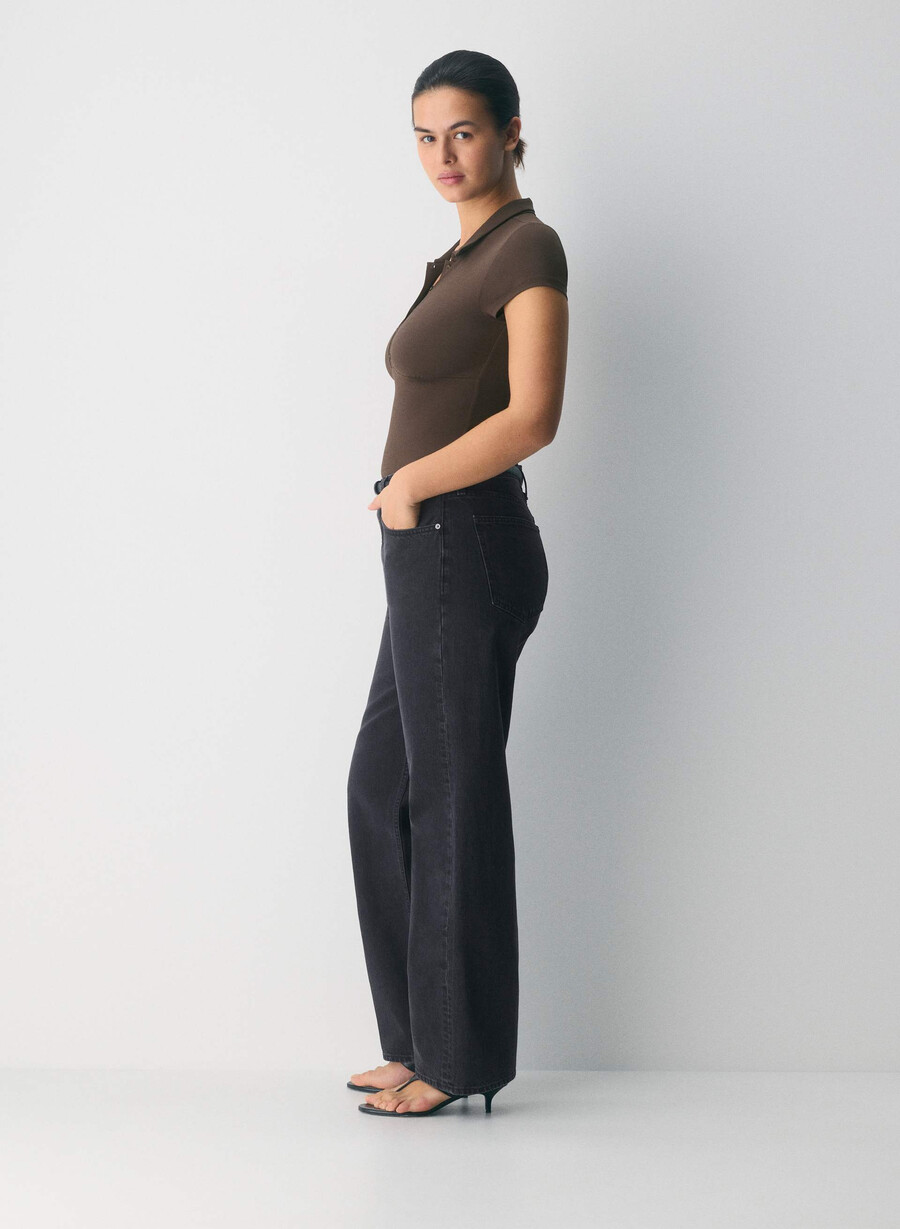 tricou polo original contour flyer maro mocha