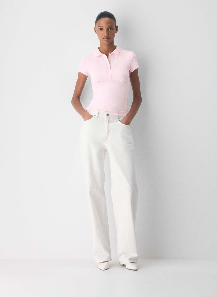 tricou polo original contour flyer villa pink