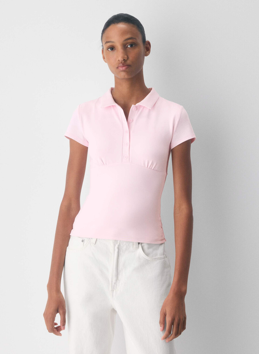 tricou polo original contour flyer villa pink